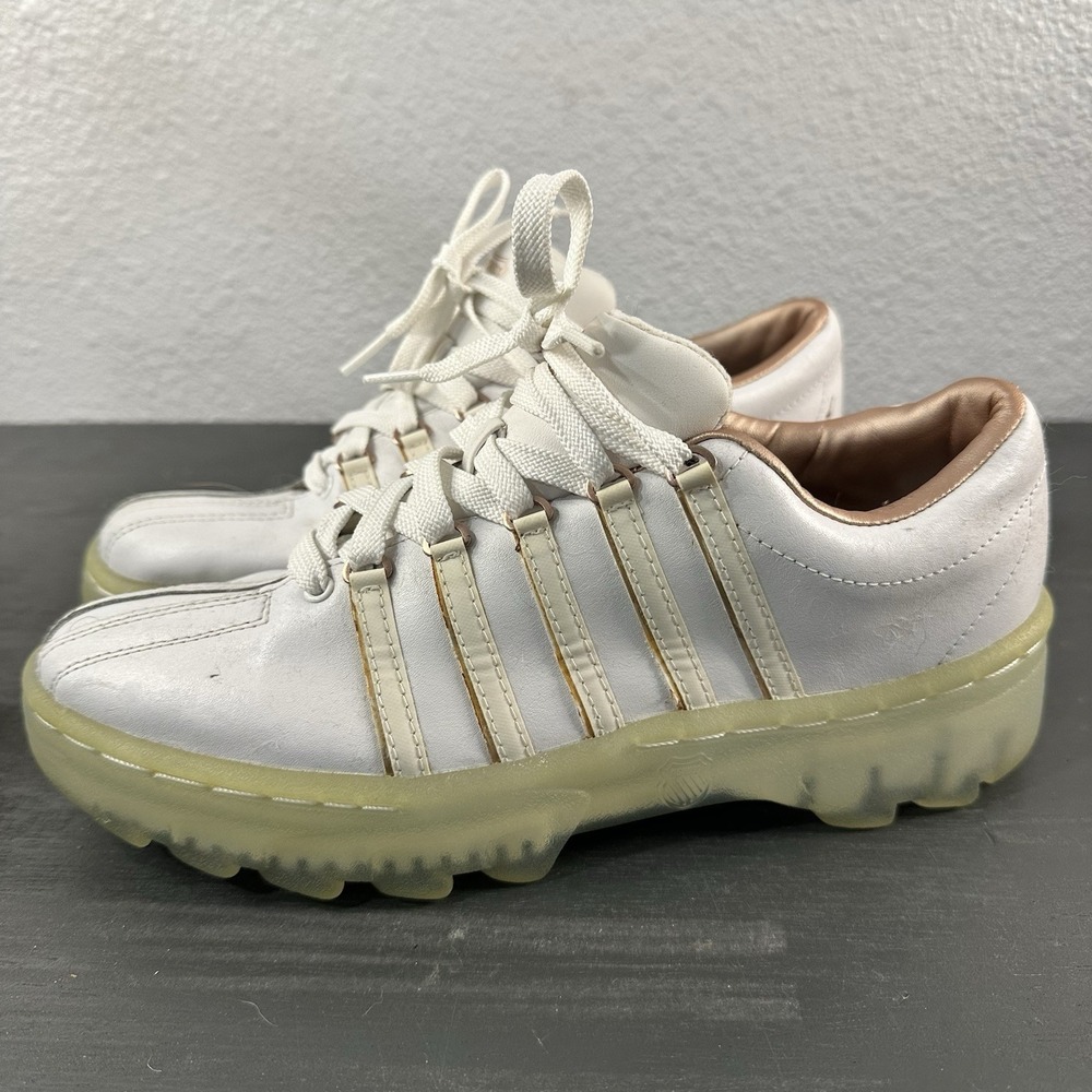 K-Swiss VGT Women's White Tennie Shoe 96566-188-M‎ Sz 9 Chunky Sole